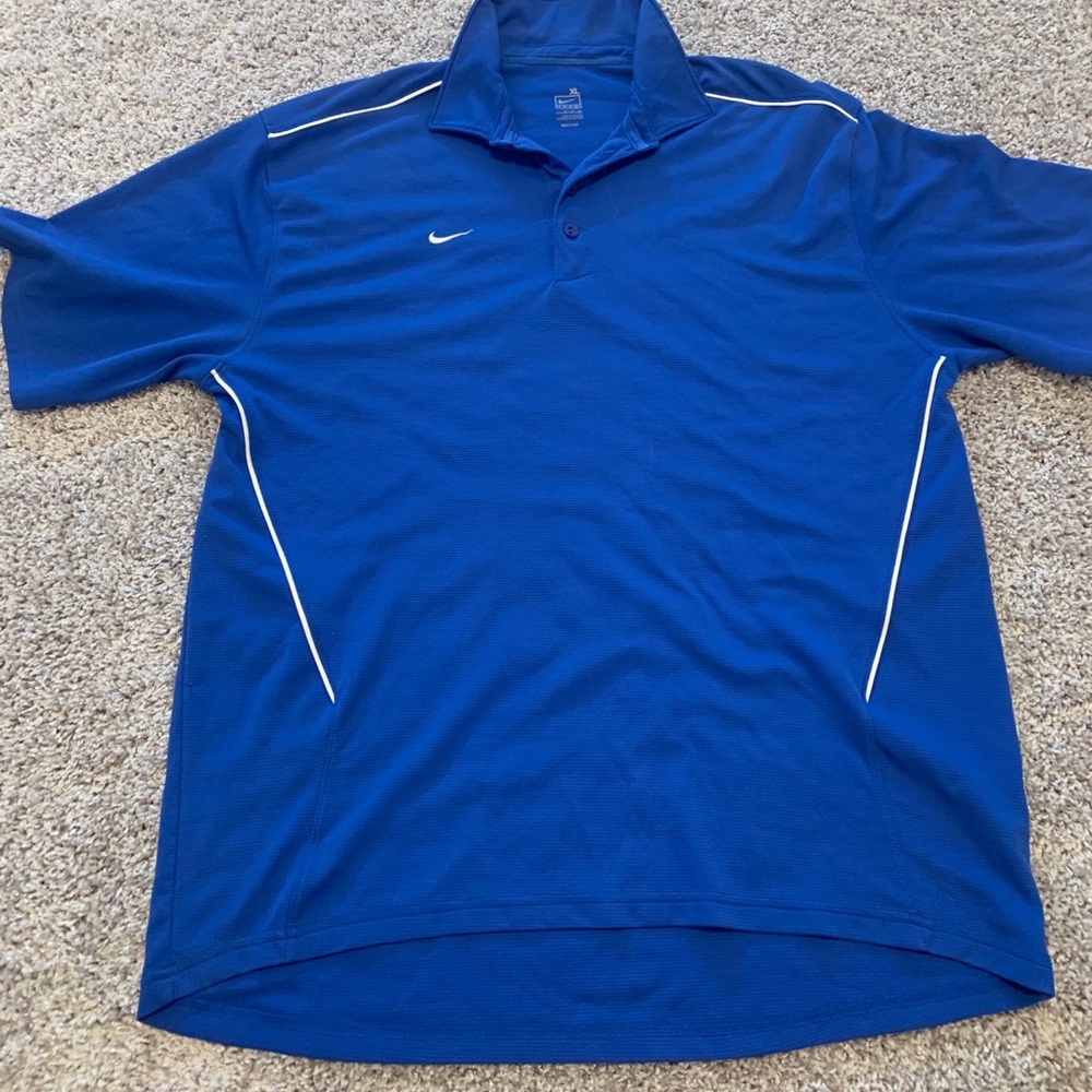 Blue Nike polo